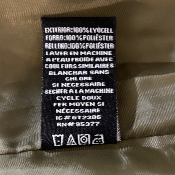 Sanctuary Social Standard Quilted Jacket L/G Olive Green Lyocell Blend - Picture 6 of 15